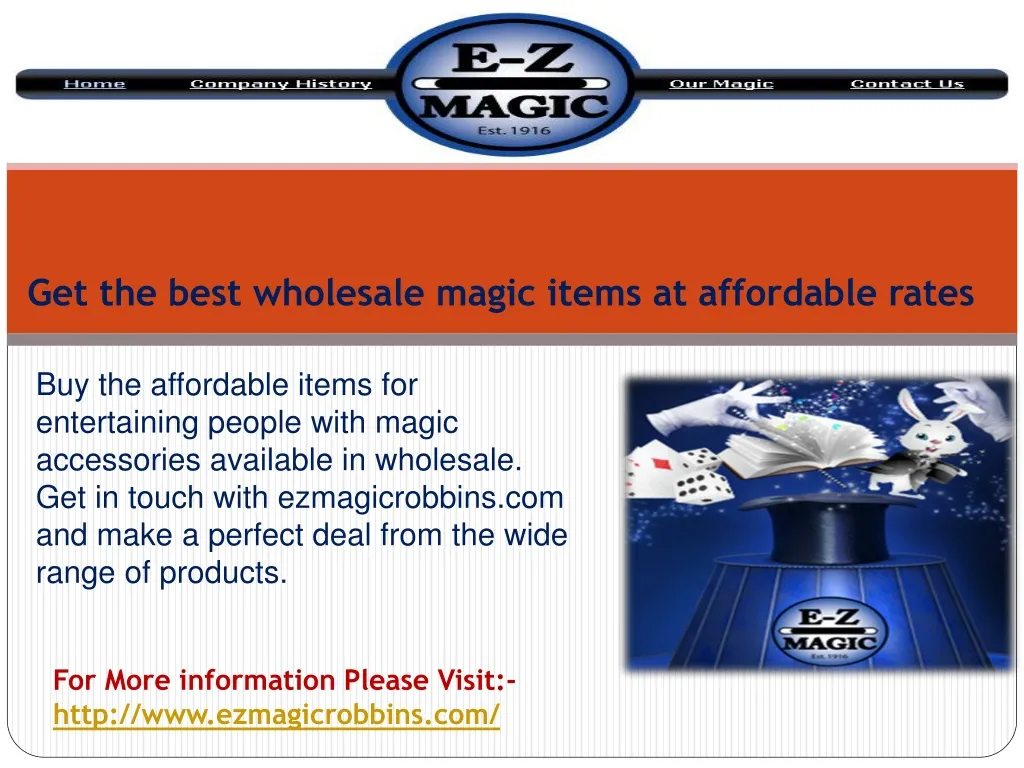 get the best wholesale magic items at affordable