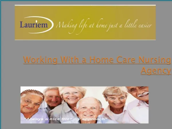 Working With a Home Care Nursing Agency
