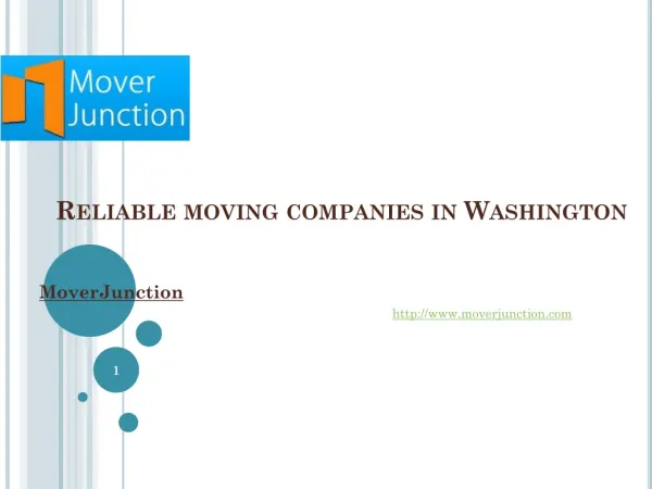 Reliable moving companies in Washington