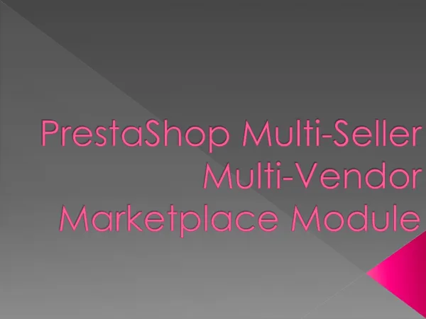 Prestashop multi seller multi-vendor marketplace module