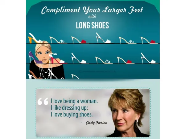 Infographic on How to Compliment Larger Feet with Long Shoes