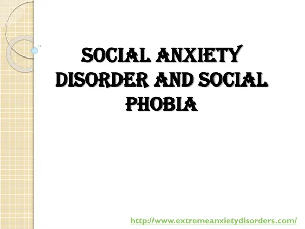 Overcoming social anxiety disorder and social phobia
