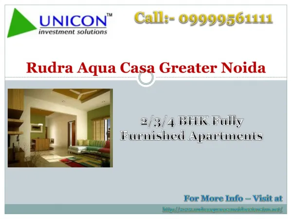 Rudra Aqua Casa Greater Noida - 09999561111 - Rudra Group