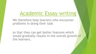 Academic Essay Writing - slide 1