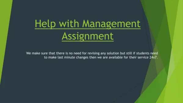 Help with Management Assignment.