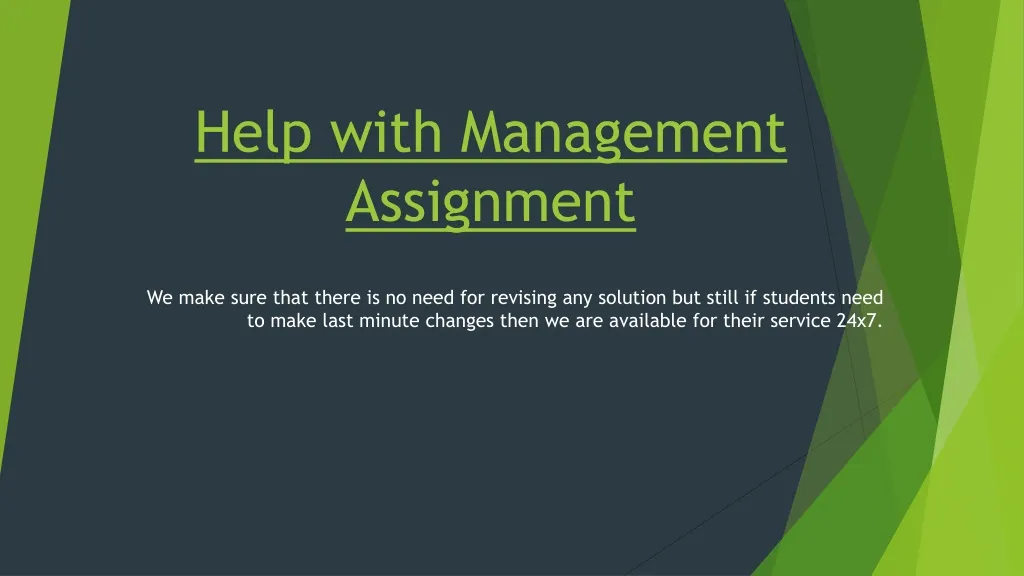 help with management assignment