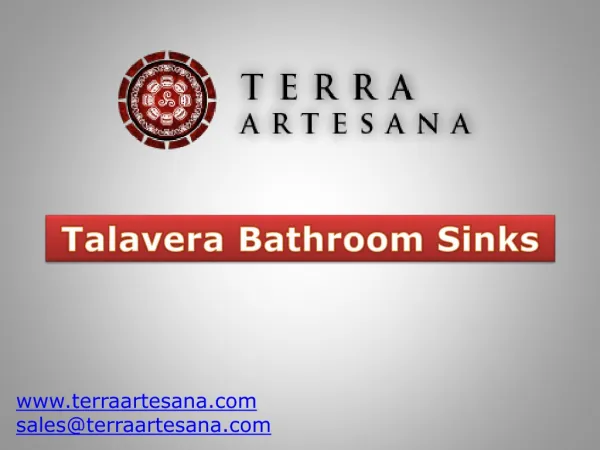 TerraArtesana - Talavera Bathroom Sinks