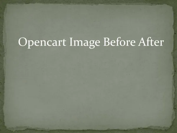 Opencart Image Before After