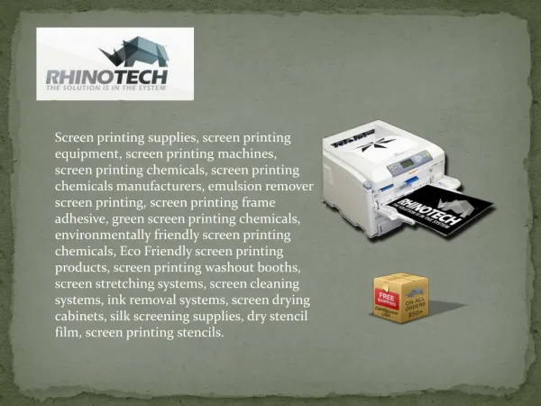 Automatic silk screen cleaning machines | Rhino Tech
