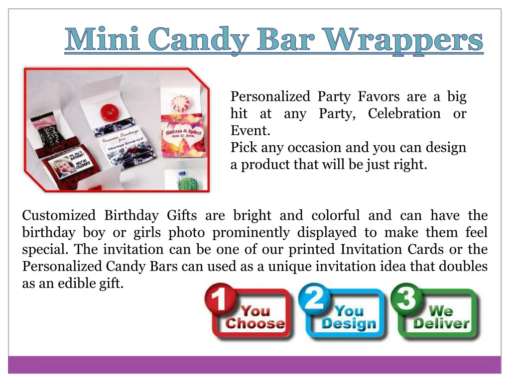 mini candy bar wrappers