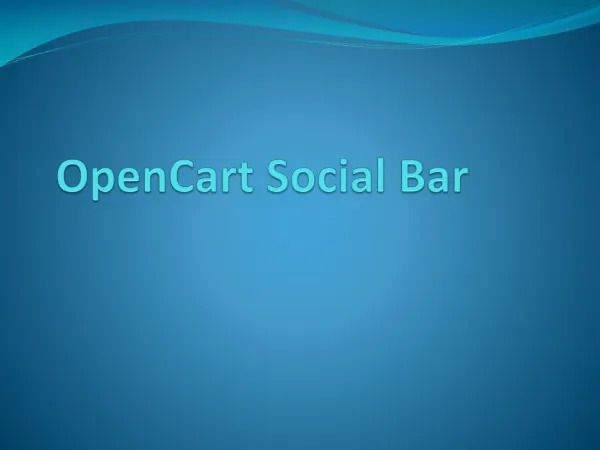 Opencart Social Bar