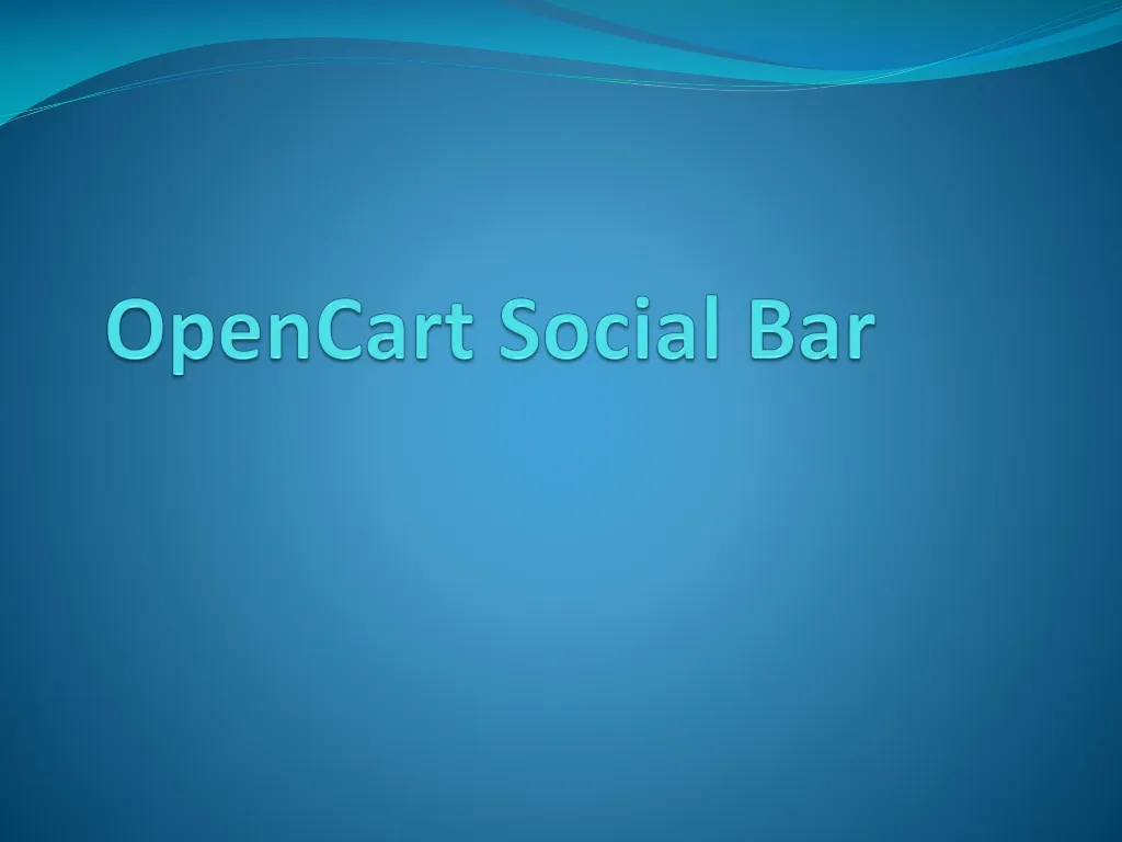 opencart social bar