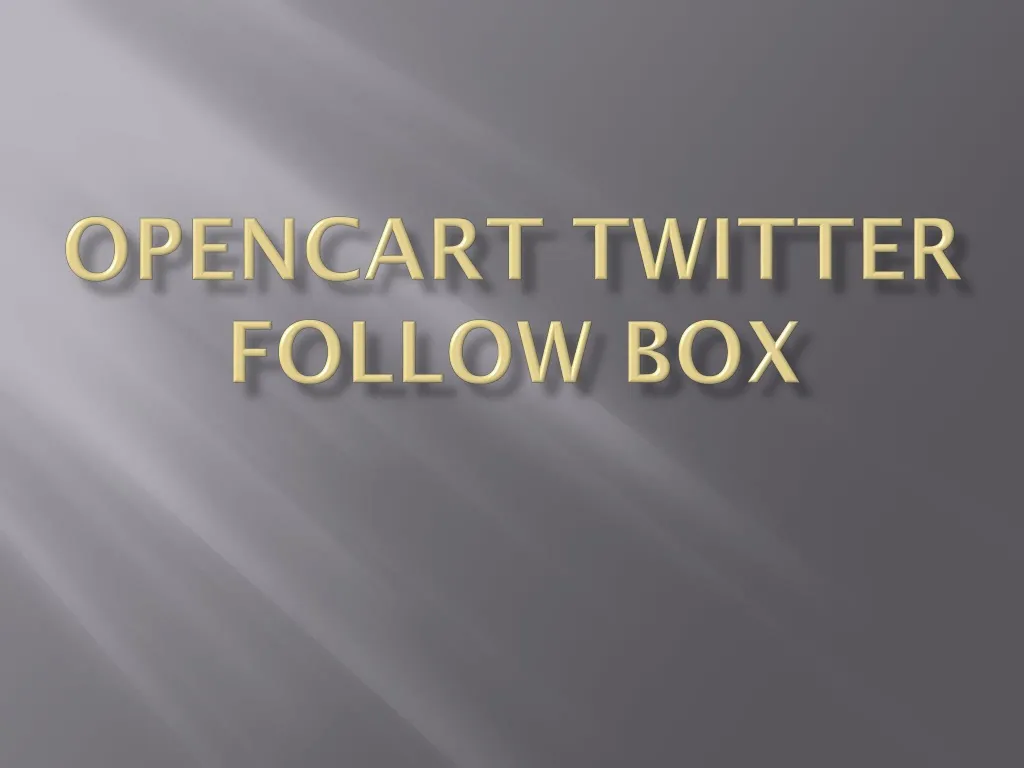 opencart twitter follow box