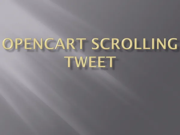 OpenCart Scrolling Tweet
