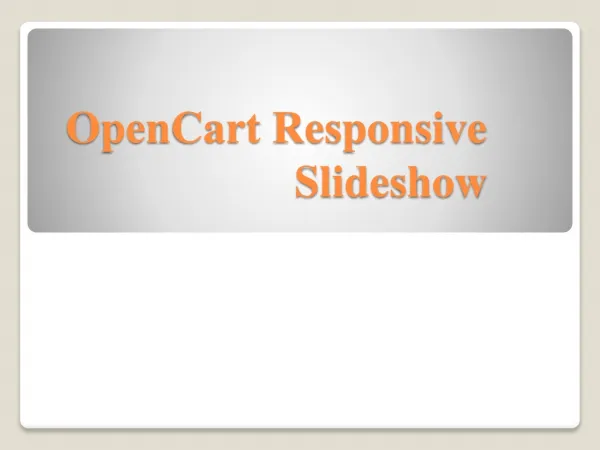 OpenCart Responsive Slideshow