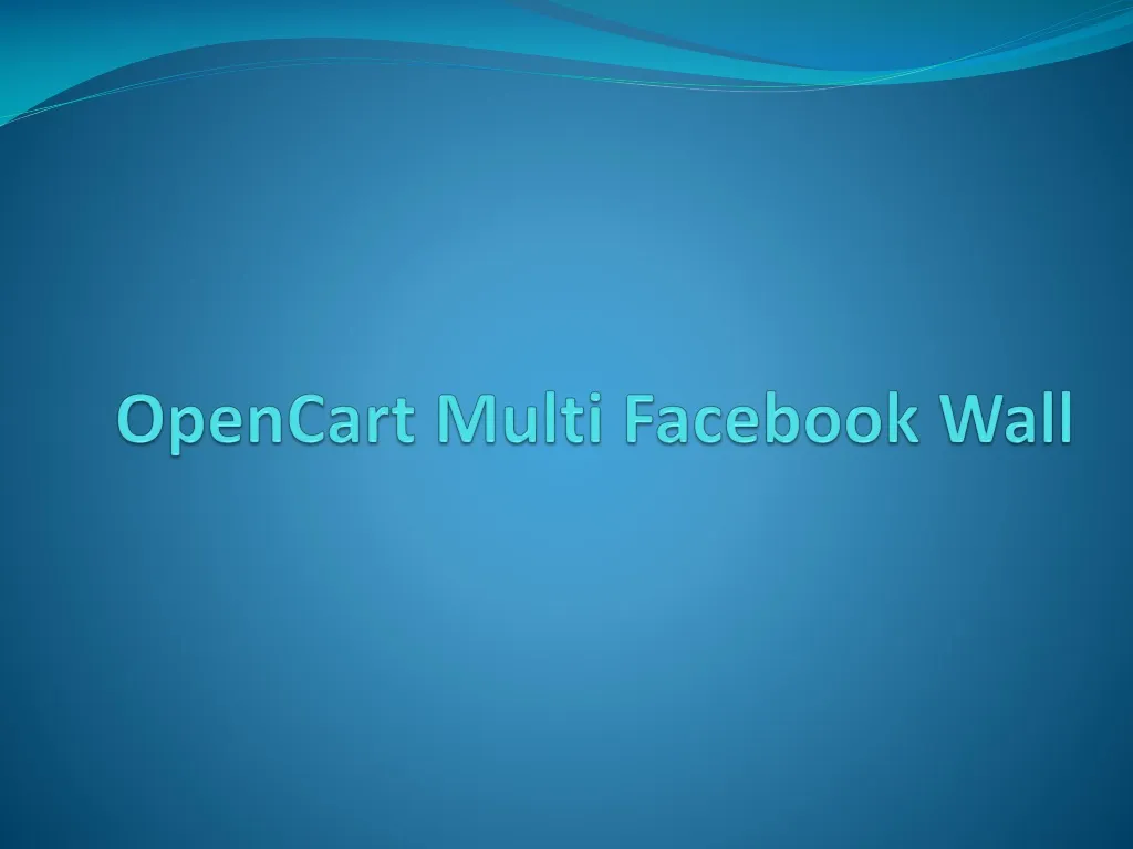 opencart multi facebook wall