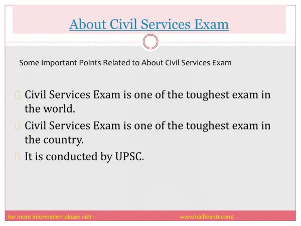 Complete information about civil Services Exam