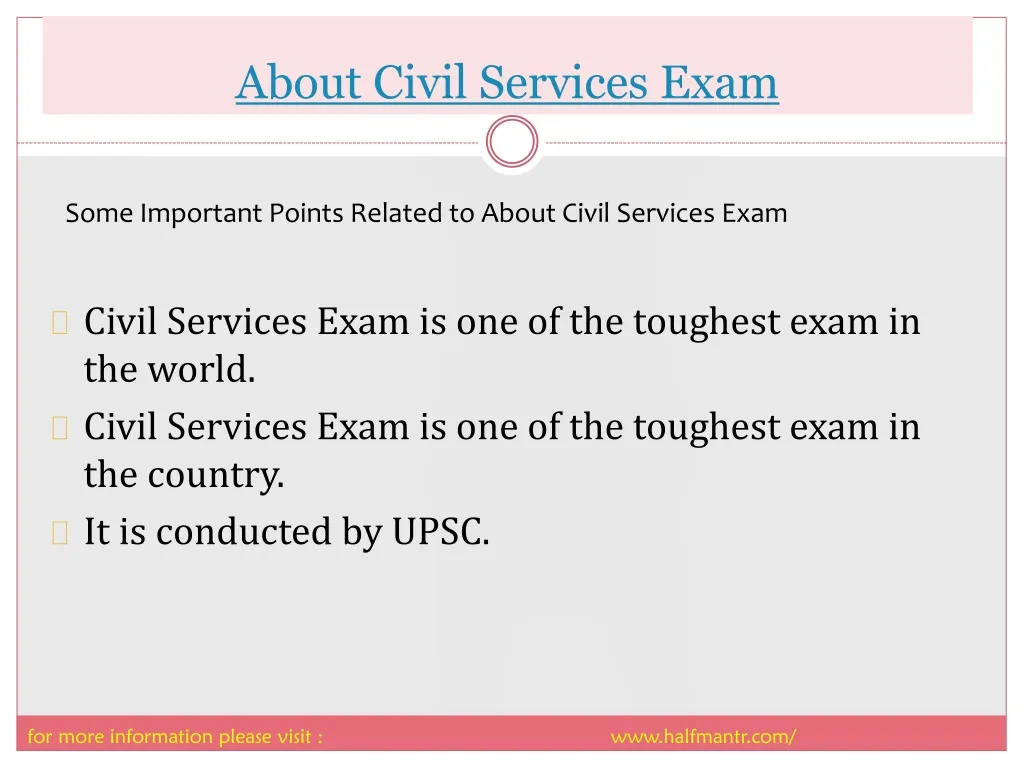 about civil services exam