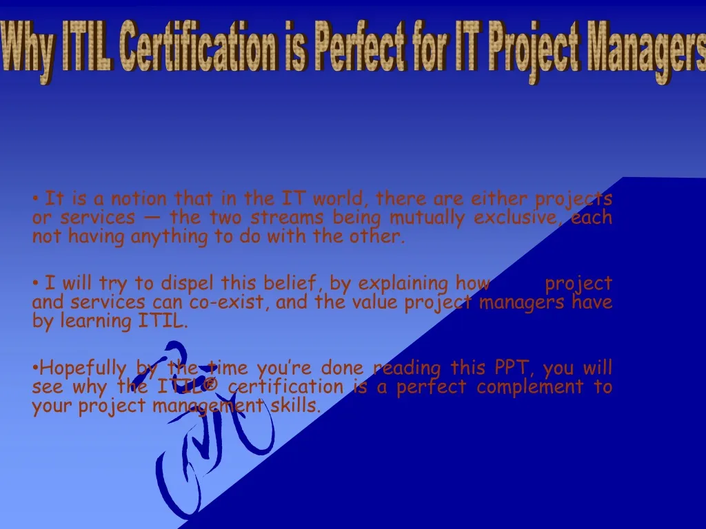 why itil certification is perfect for it project