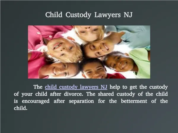 Child Custody New Jersey