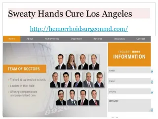 Excessive Sweating Treatment Los Angeles - slide 1