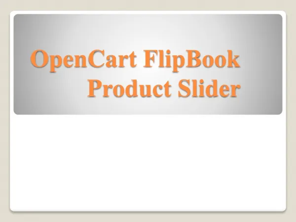 OpenCart Flipbook Product Slider