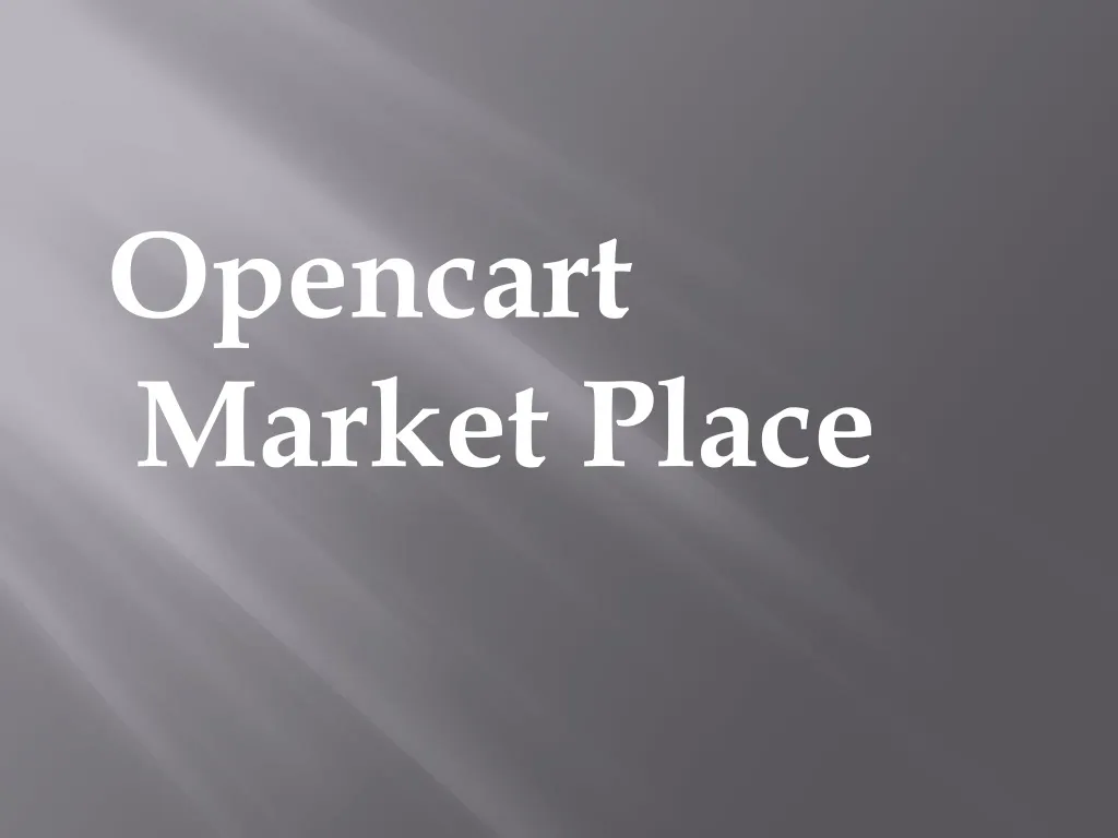 opencart market place