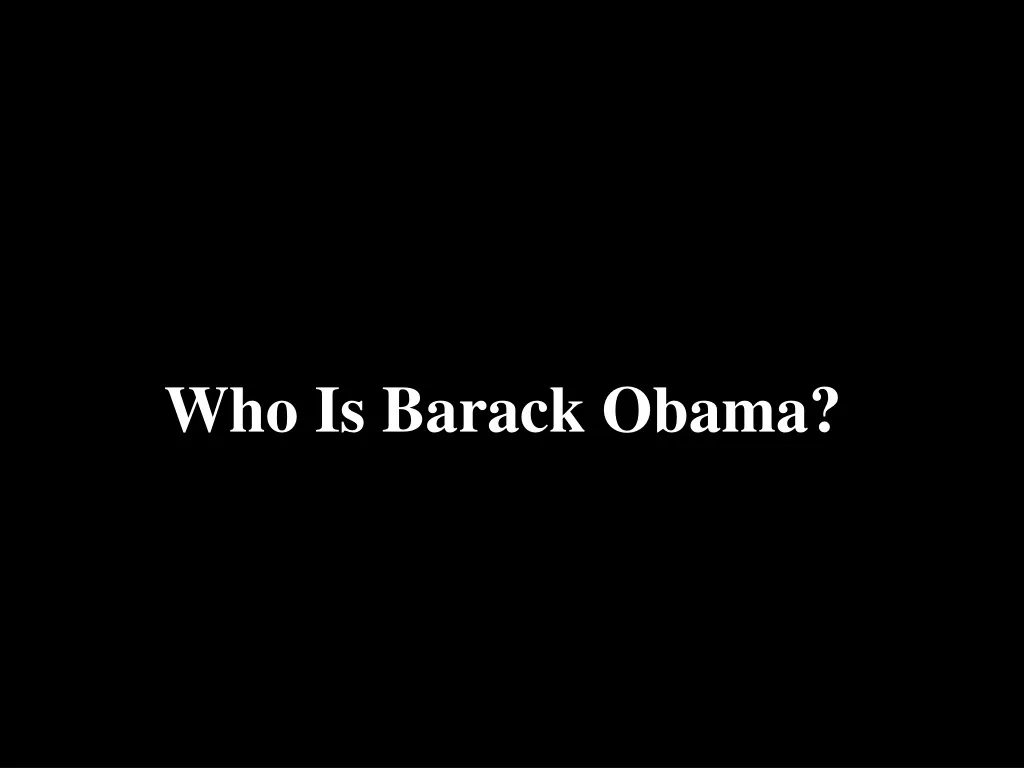 who is barack obama