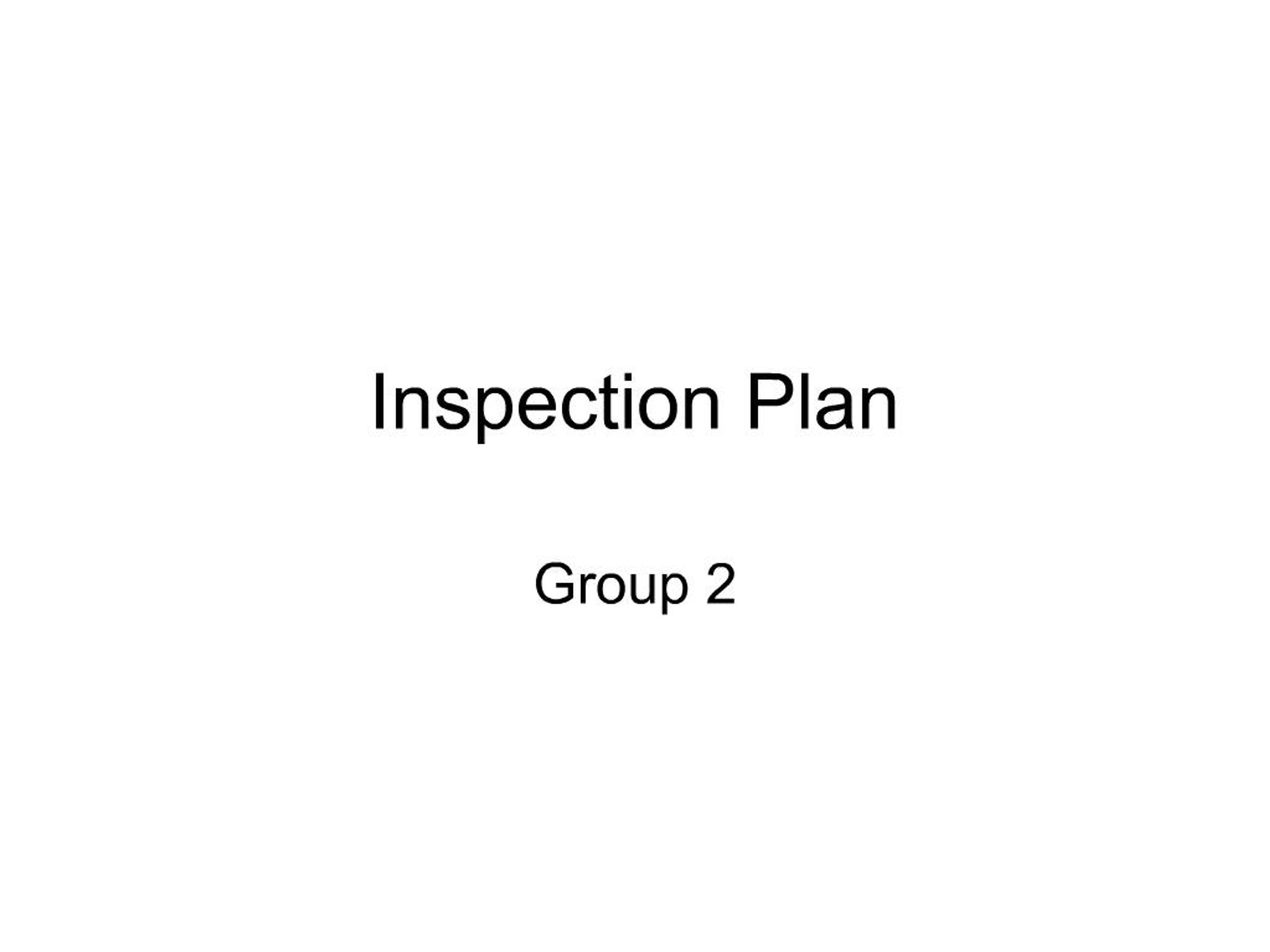 PPT - Inspection Plan PowerPoint Presentation, free download - ID:1377271
