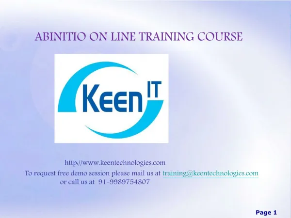 ABINITIO online training