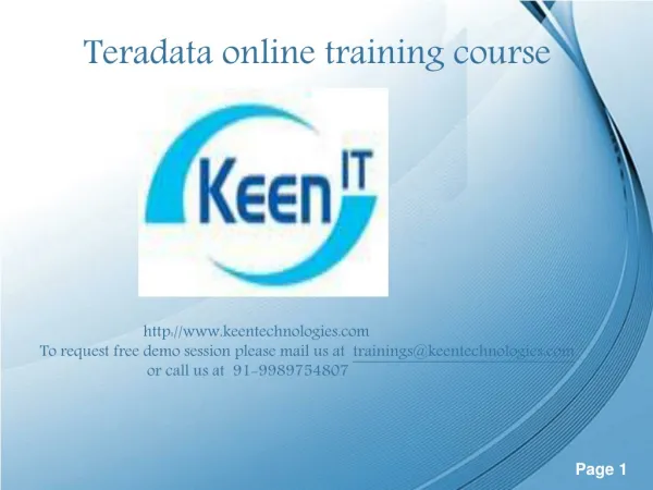 teradata online training