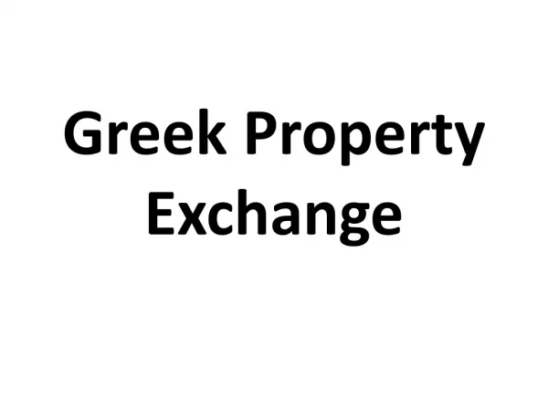 Holiday Villas in Greek