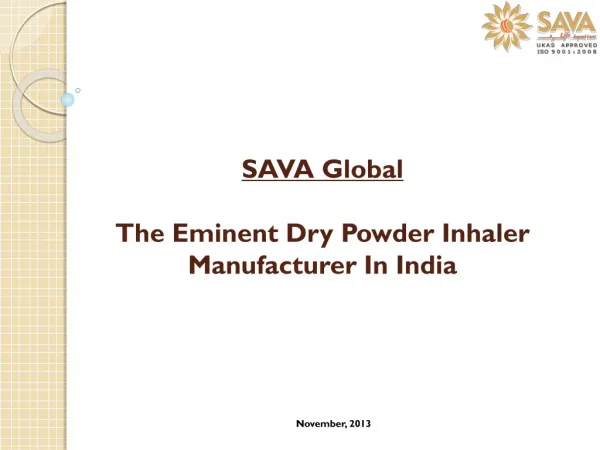 The Eminent Dry Powder Inhaler Manufacturer In India