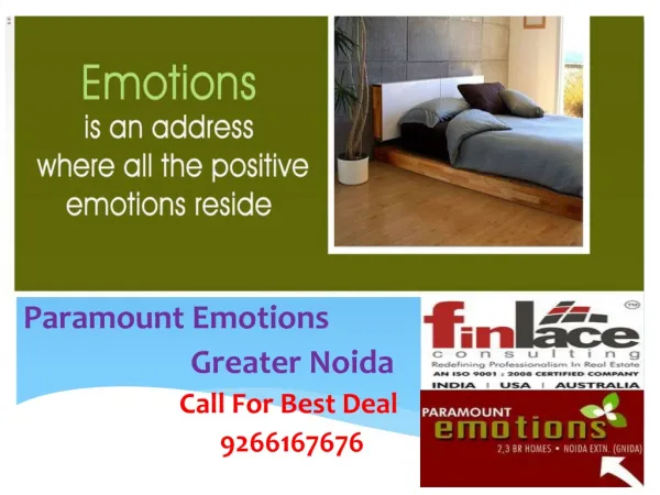Paramout Emotions Greater Noida or Noida Extension