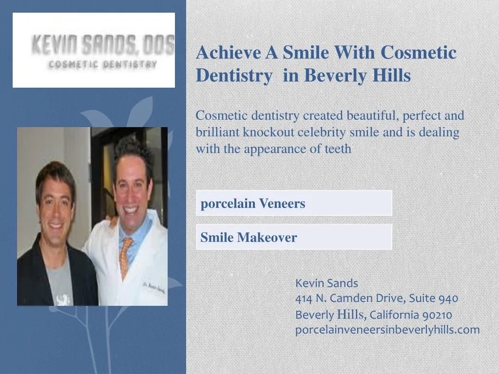 achieve a smile with cosmetic dentistry in beverly hills