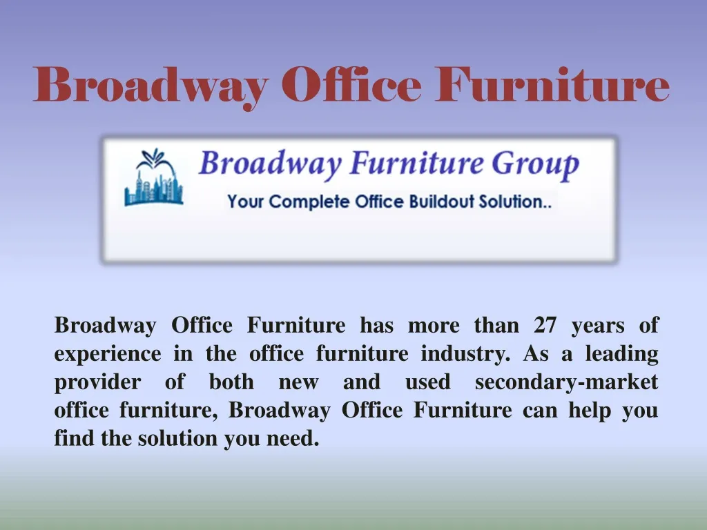 broadway office furniture
