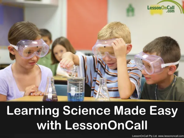 Learning Science Made Easy with LessonOnCall