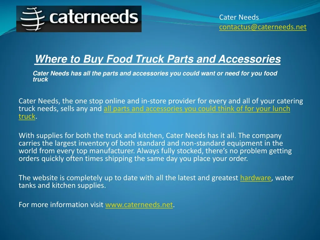 cater needs contactus@caterneeds net