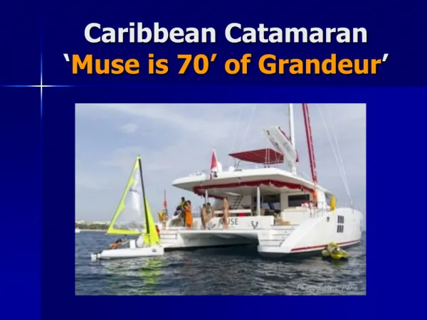 Caribbean Catamaran Muse for Sailing Vacations