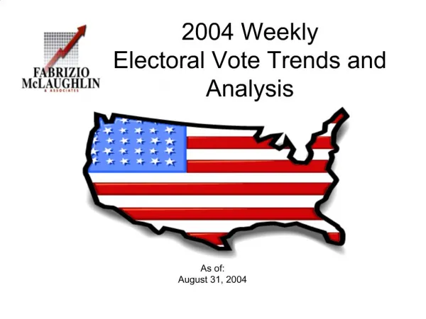 2004 Weekly Electoral Vote Trends and Analysis