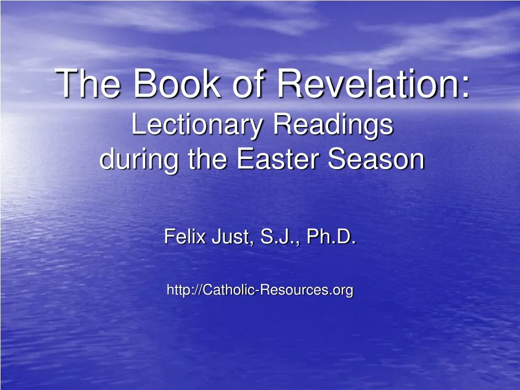 the book of revelation lectionary readings during the easter season