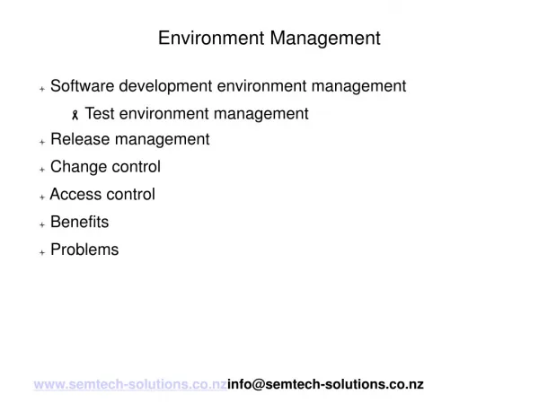 An introduction to environment management