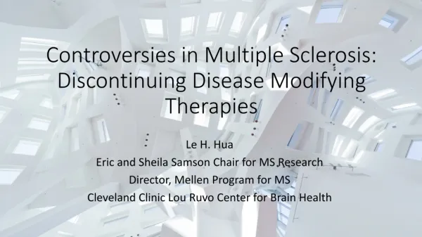 Controversies in Multiple Sclerosis: Discontinuing Disease Modifying Therapies