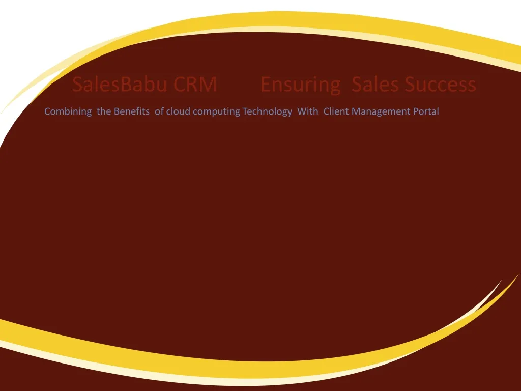 salesbabu crm ensuring sales success