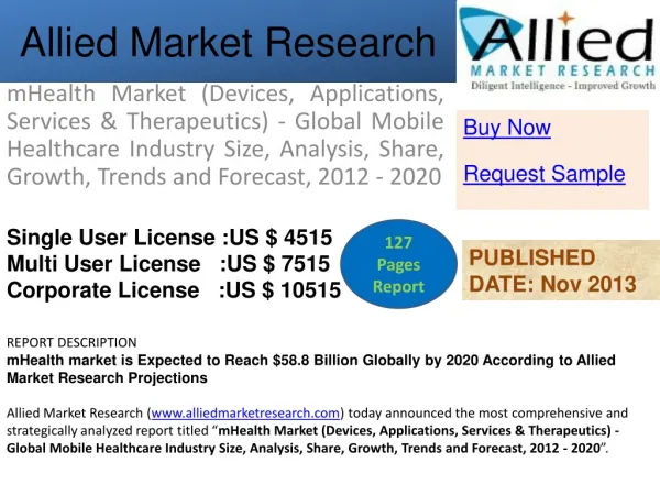 mHealth market is expected to reach $58.8 billion globally
