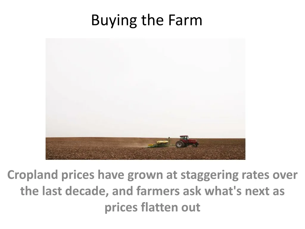 buying the farm