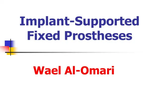 implant-supported fixed prostheses