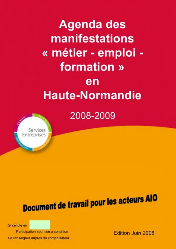Agenda des manifestations m tier - emploi - formation en Haute-Normandie