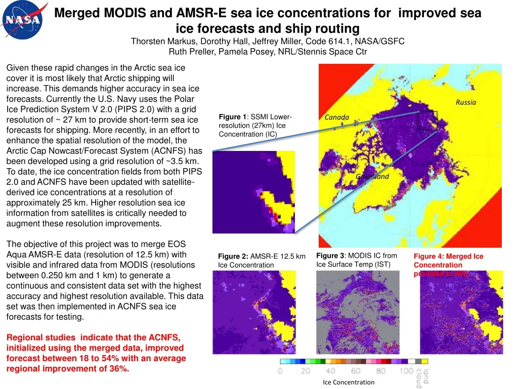 merged modis and amsr e sea ice concentrations