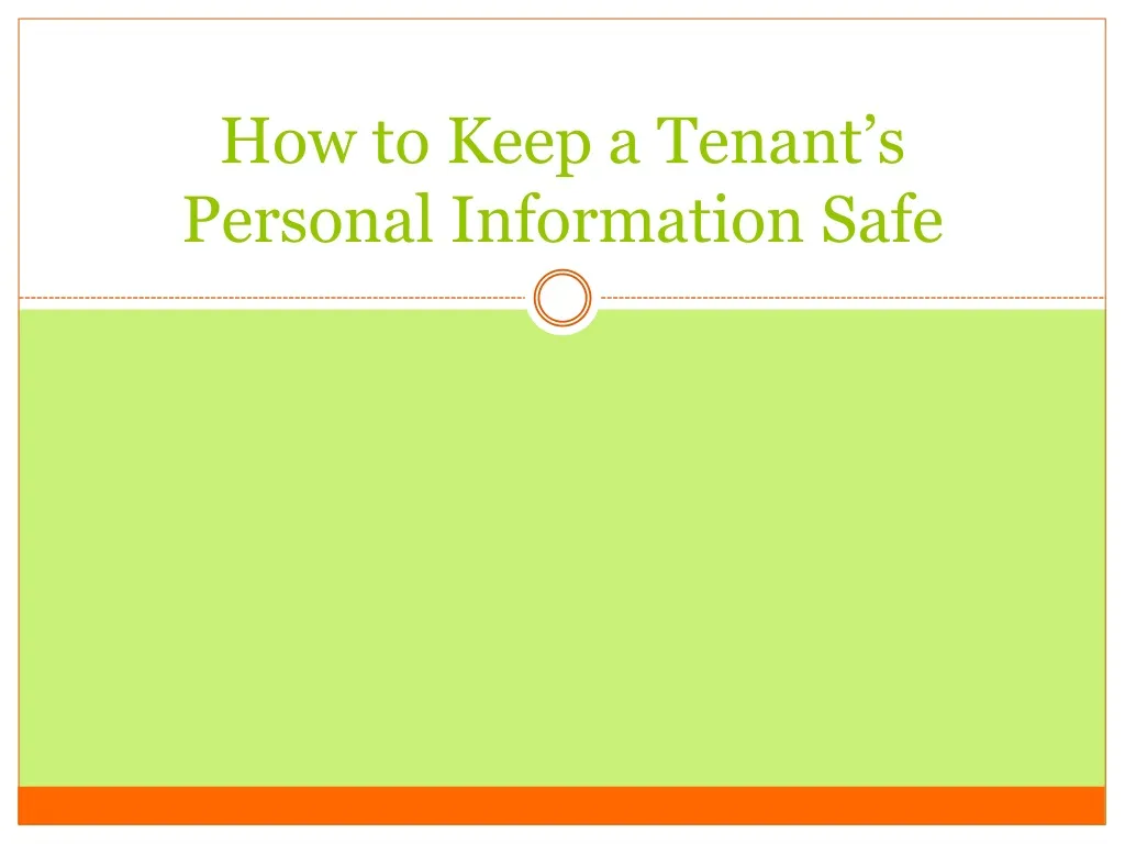 how to keep a tenant s personal information safe